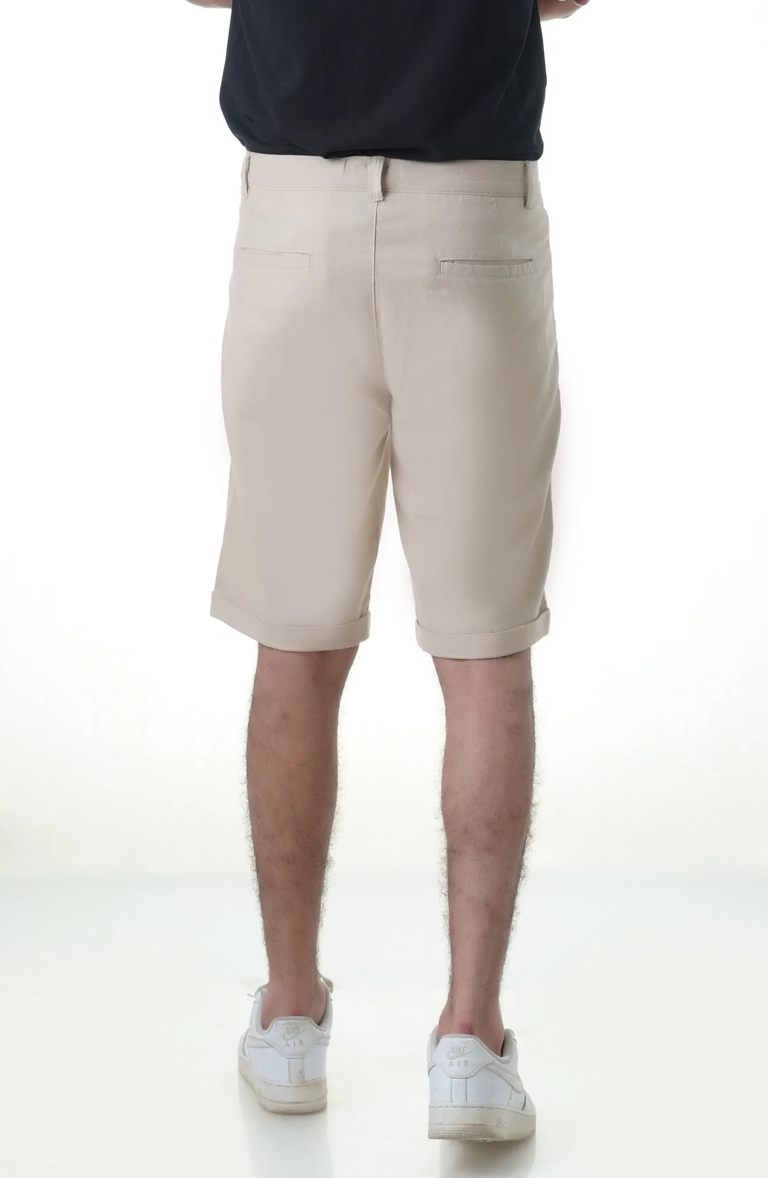 2 Qtr Linen Shorts - Khaki