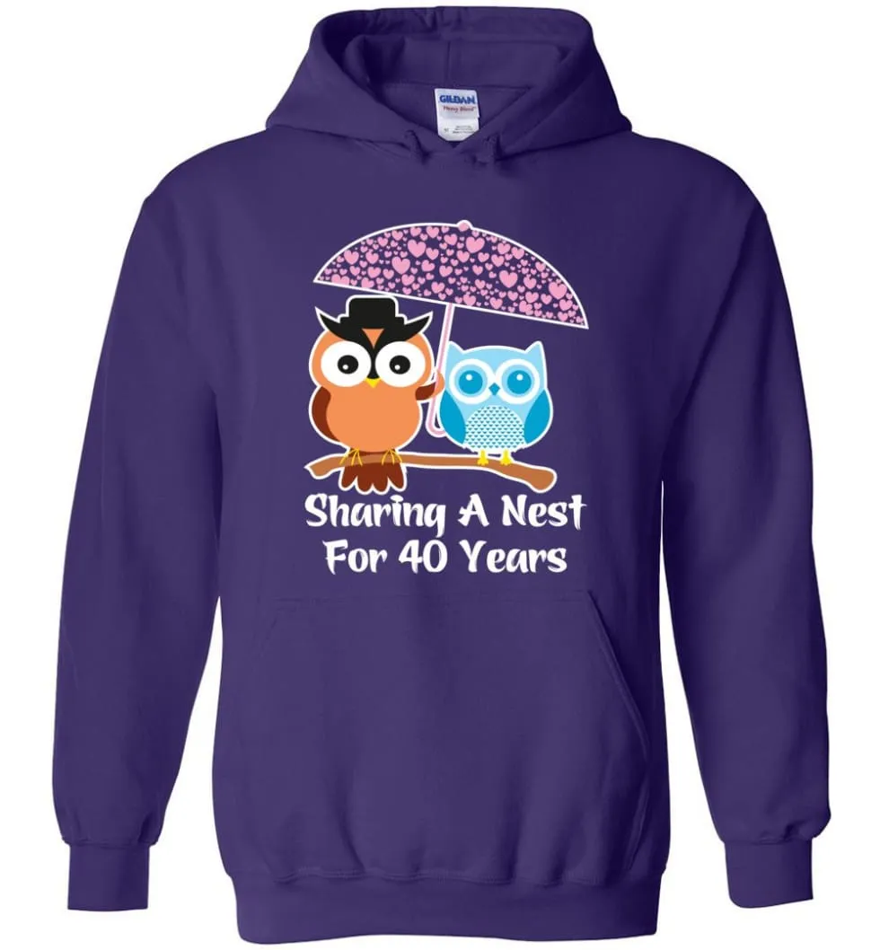 40 Years Wedding Anniversary Gifts Valentine's Day Hoodie