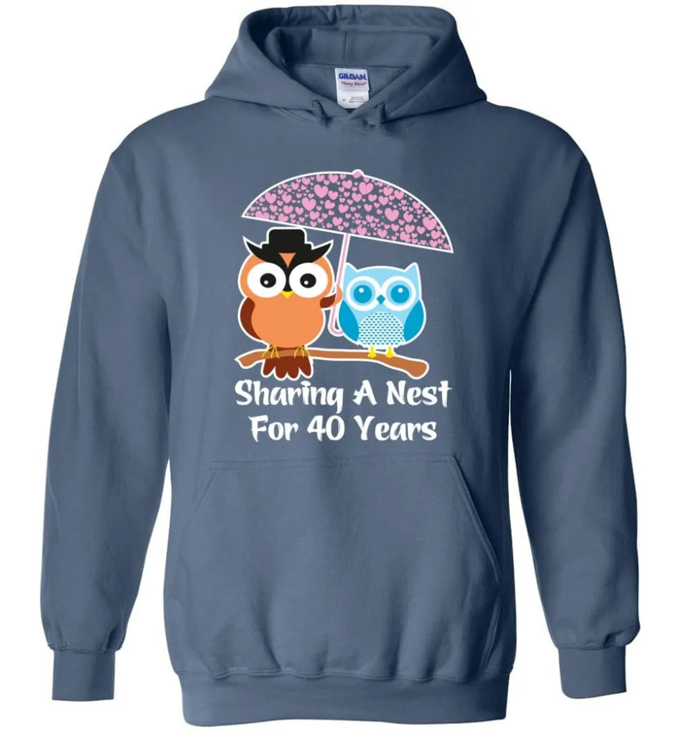 40 Years Wedding Anniversary Gifts Valentine's Day Hoodie