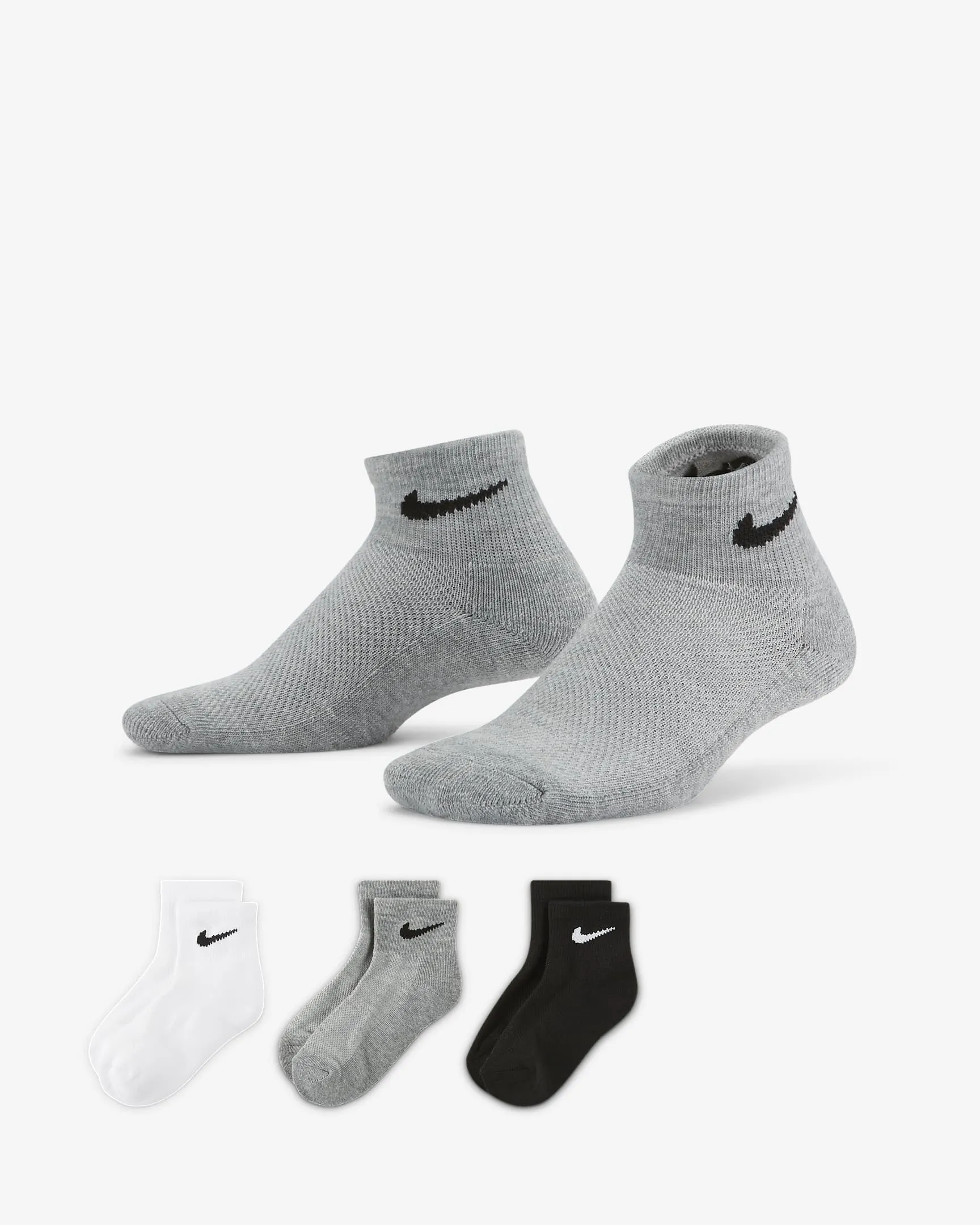 6 Pack Kids Cushioned Mesh Ankle Socks