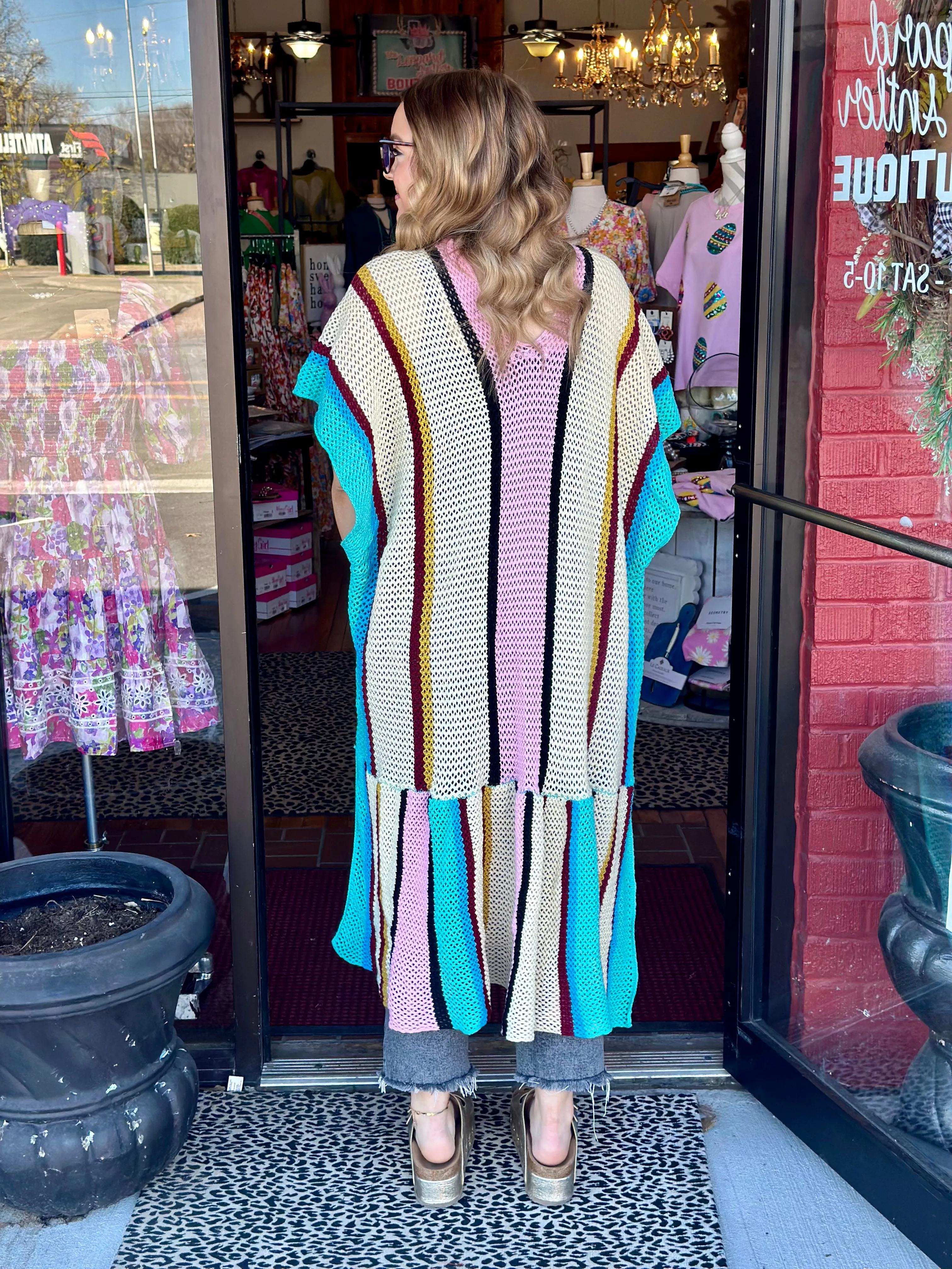 All For Stripes Kimono