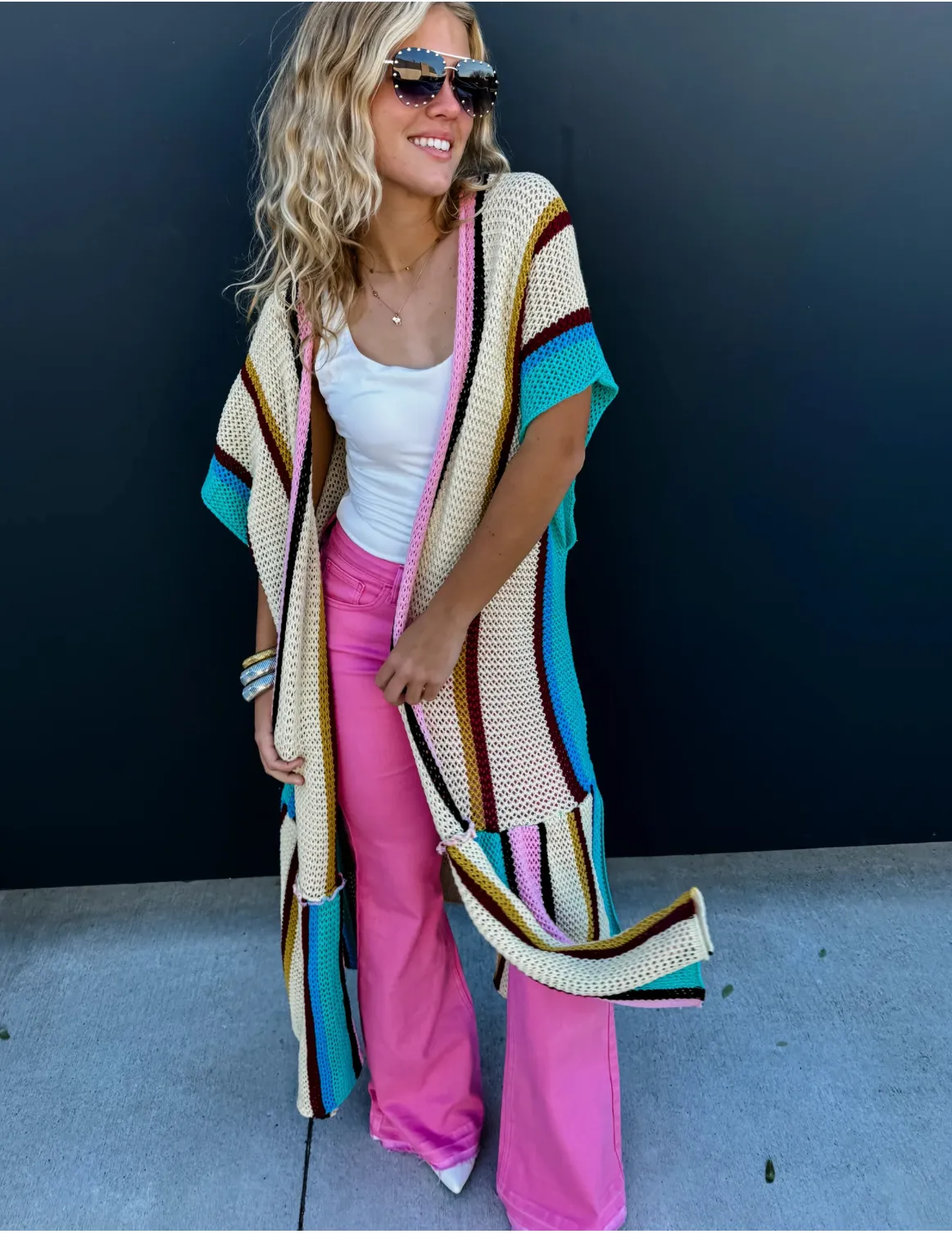 All For Stripes Kimono