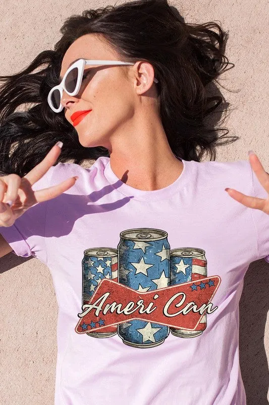 Ameri Can 4th Of July Graphic T Shirts