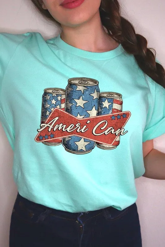 Ameri Can 4th Of July Graphic T Shirts