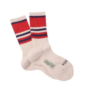 Anonymous Ism Gohemp Random Striped Pile Crew Socks Red