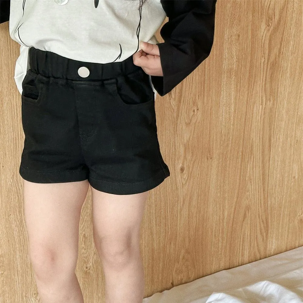 Baby Kid Girls Solid Color Shorts