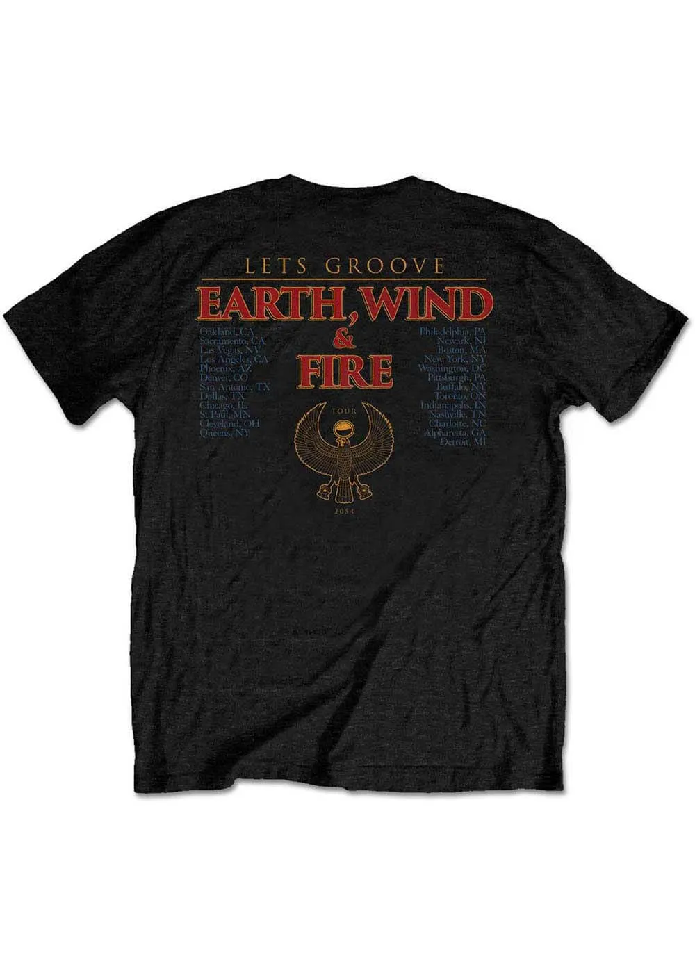 Band Shirts Earth, Wind &amp; Fire Let's Groove T-Shirt Black