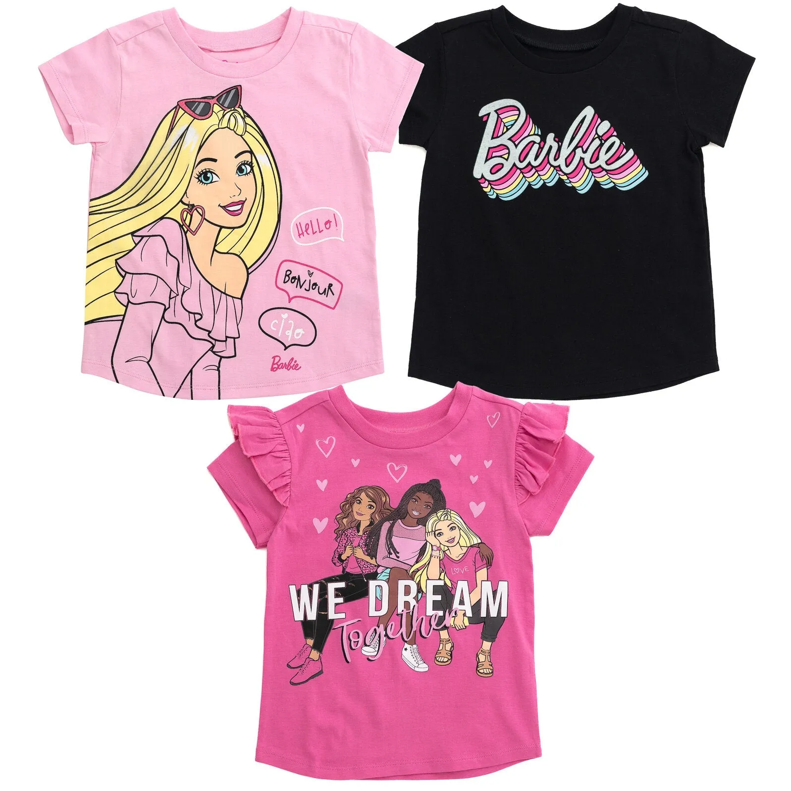 Barbie 3 Pack T-Shirts