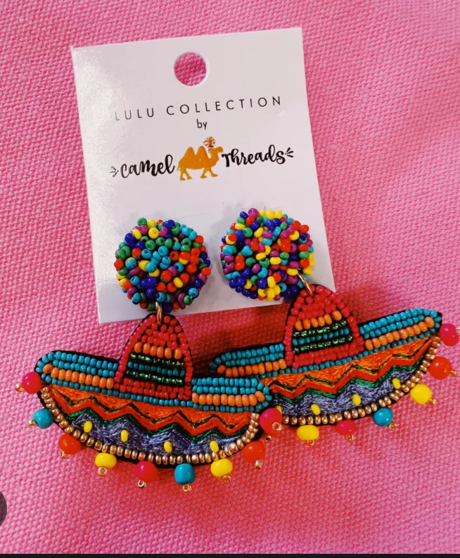 Camel Threads Beaded Earrings