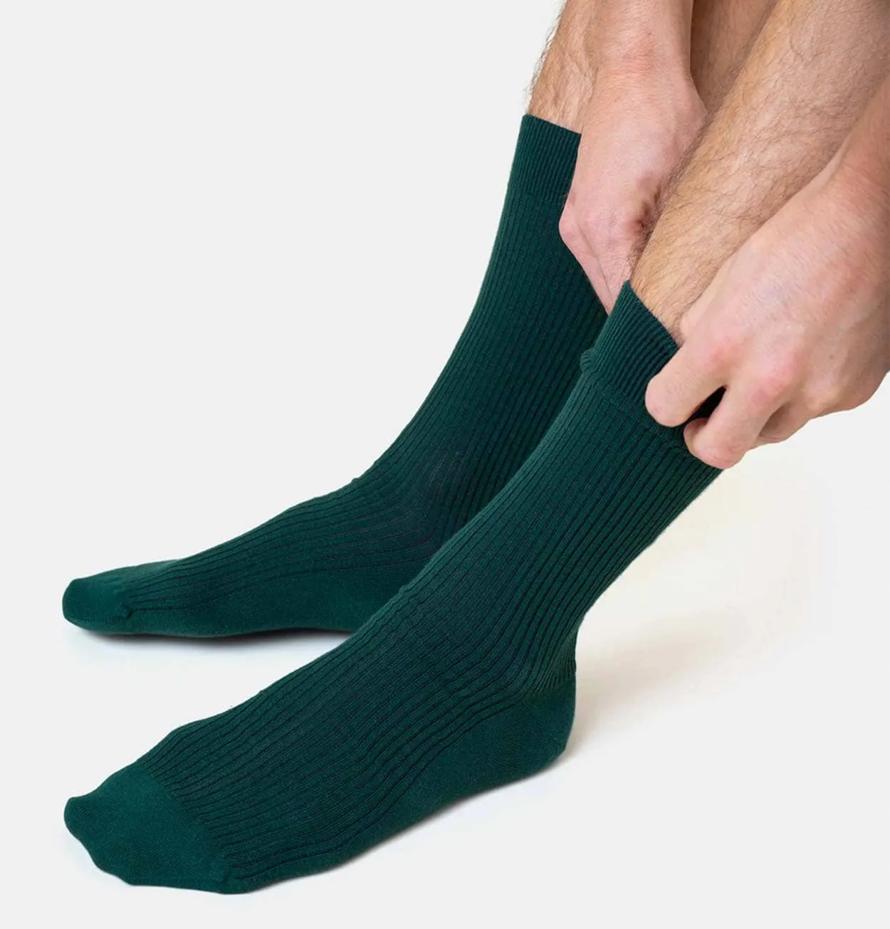 Colorful Standard Men's Classic Organic Cotton Socks in Emerald Green