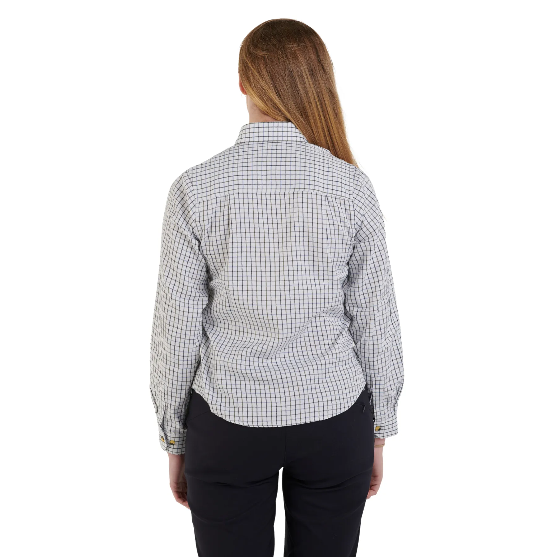 Country Classics Womens Check Long Sleeve Shirts - Tattersall Blue