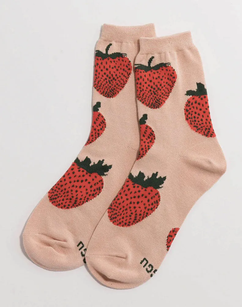 CREW SOCKS - STRAWBERRIES