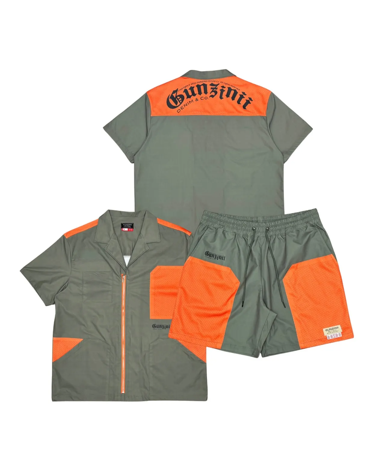 Cut & Sew Nylon Short Set