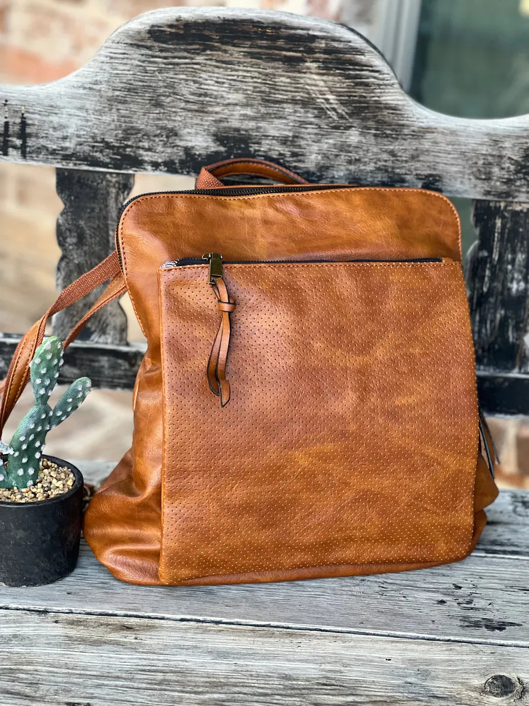 Leather Convertible Backpack