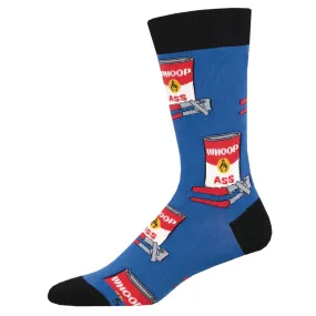 Mens Can Of Whoop Ass Crew Socks