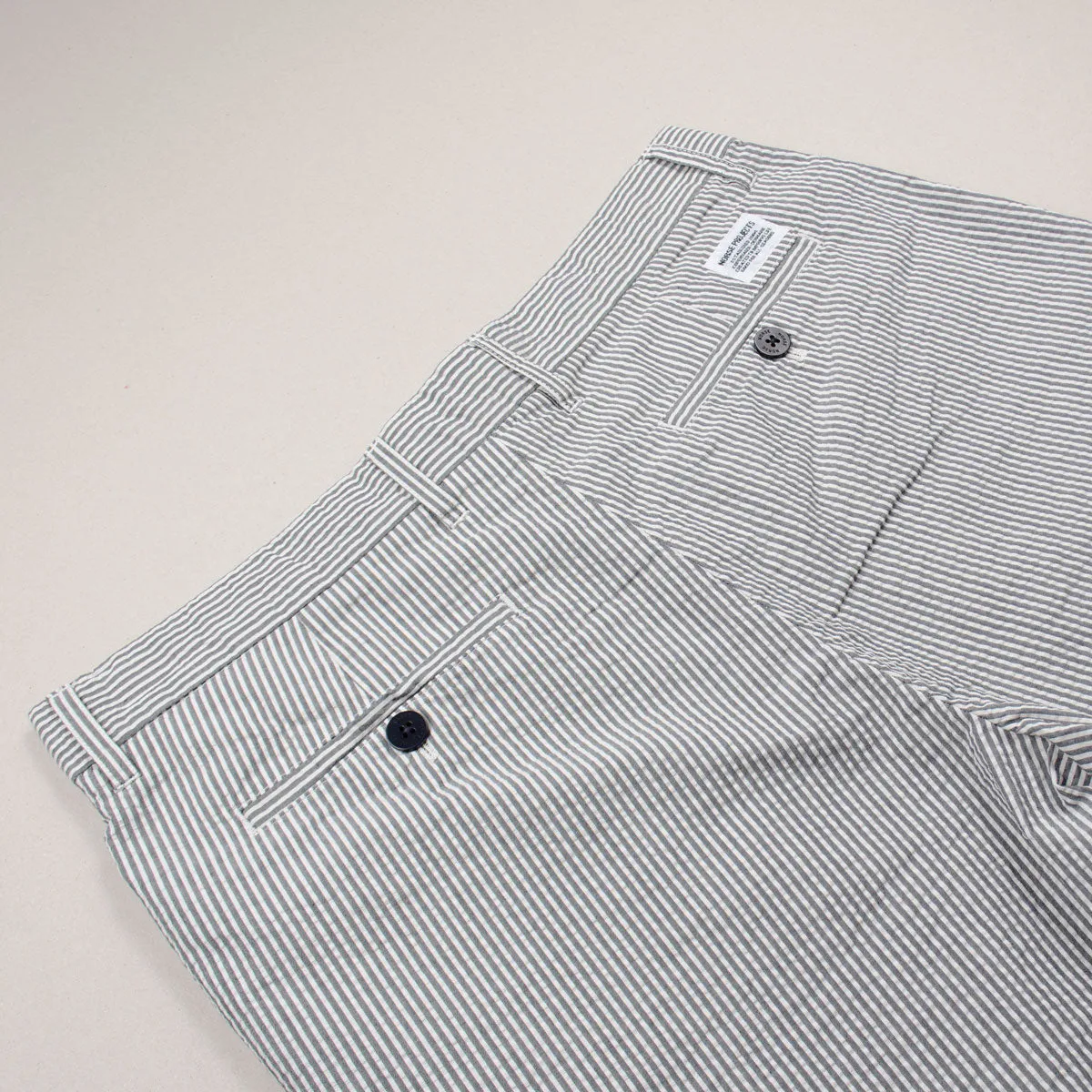 Norse Projects - Aros Seersucker Shorts - Navy Stripe