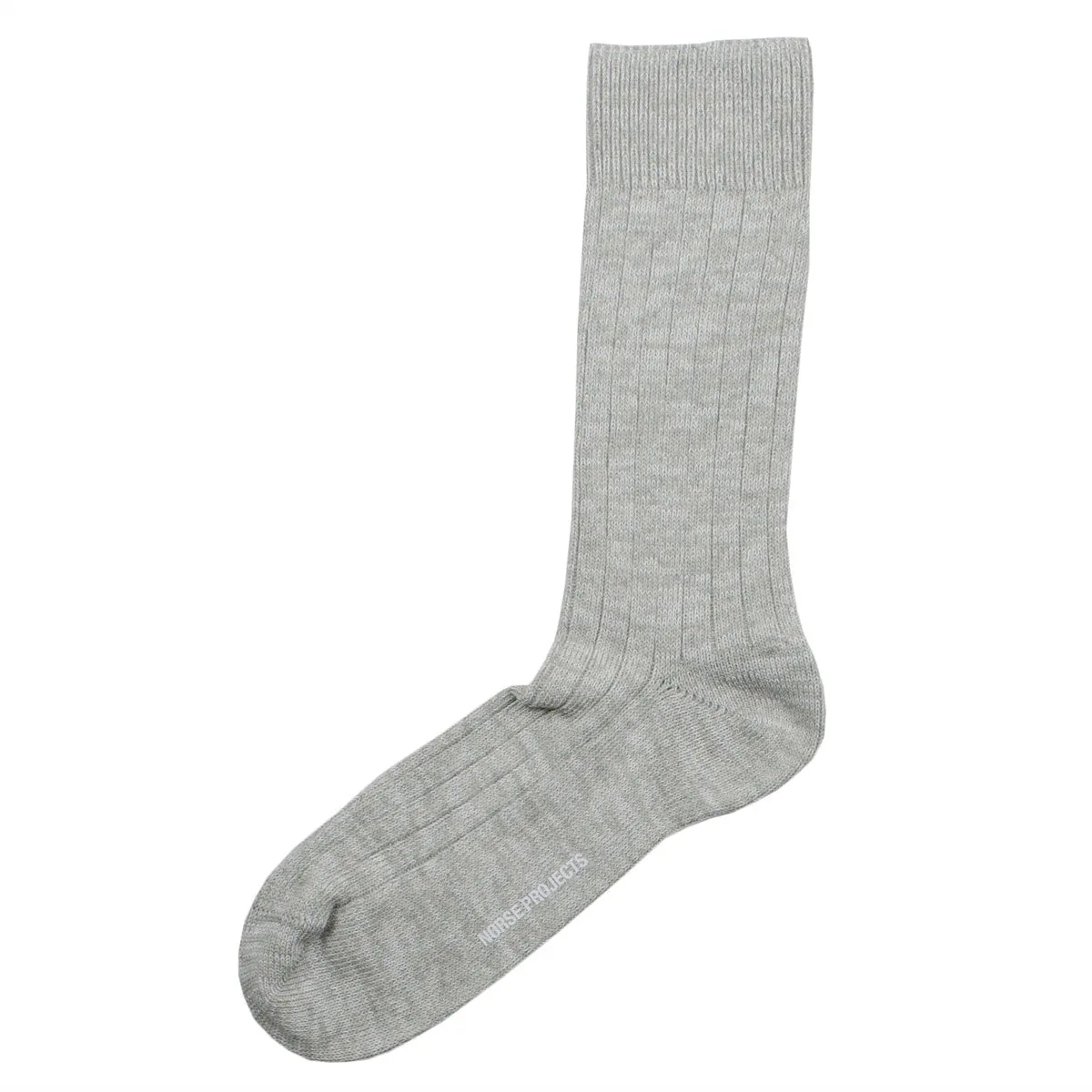 Norse Projects - Bjarki Cordura Rib Socks - Light Grey Melange