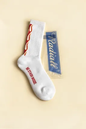 Radiall Flames Socks - White