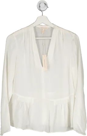 Rebecca Taylor White Peplum Top UK 6