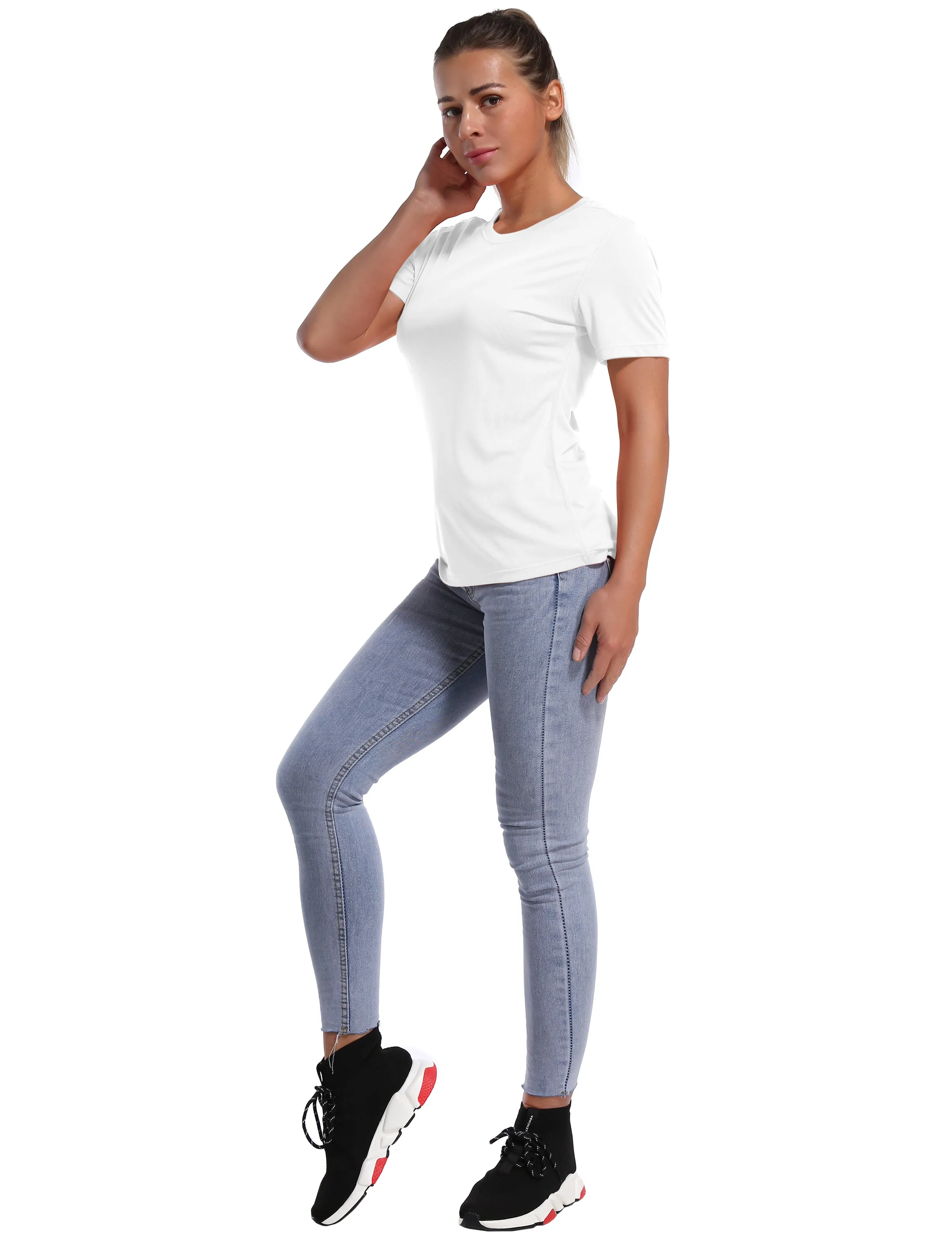 Short Sleeve Athletic Shirts white