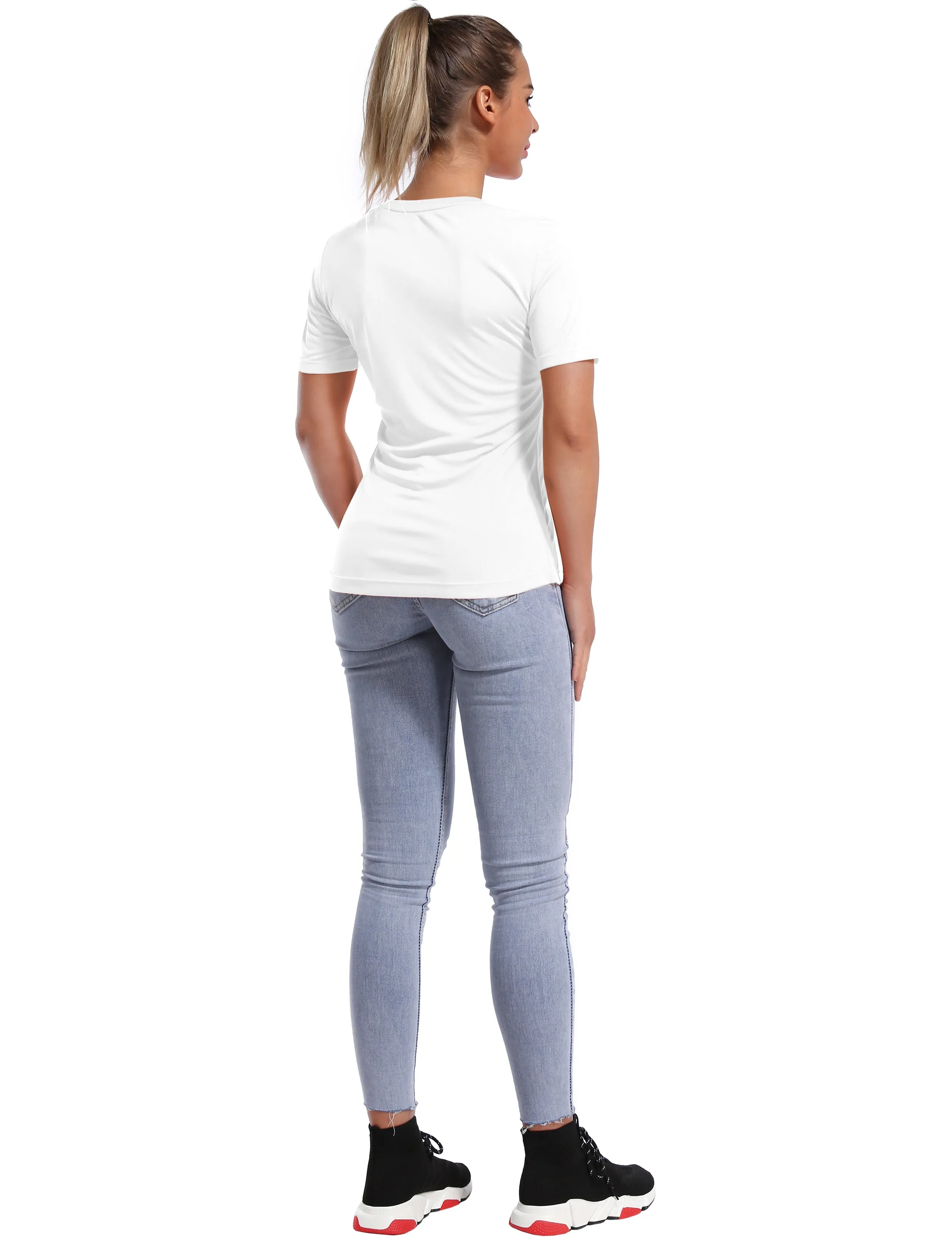 Short Sleeve Athletic Shirts white